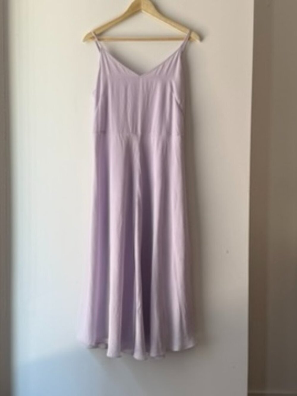 Vince Silk V-Neck Slip Dress, Lilac, Size S